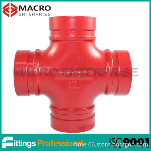 UL/ FM Ductile iron Grooved fittings crosses
